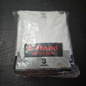 X-Road Men's Big & Tall T-Shirts. Pack of 4, White Shirts.